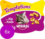 Whiskas Temptations 60 g - Kattensnack - 6 x Kip&Kaas