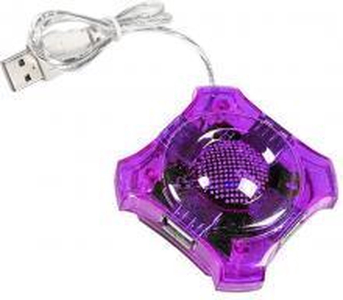 4 Poorts USB 2.0 Hub Star - Paars