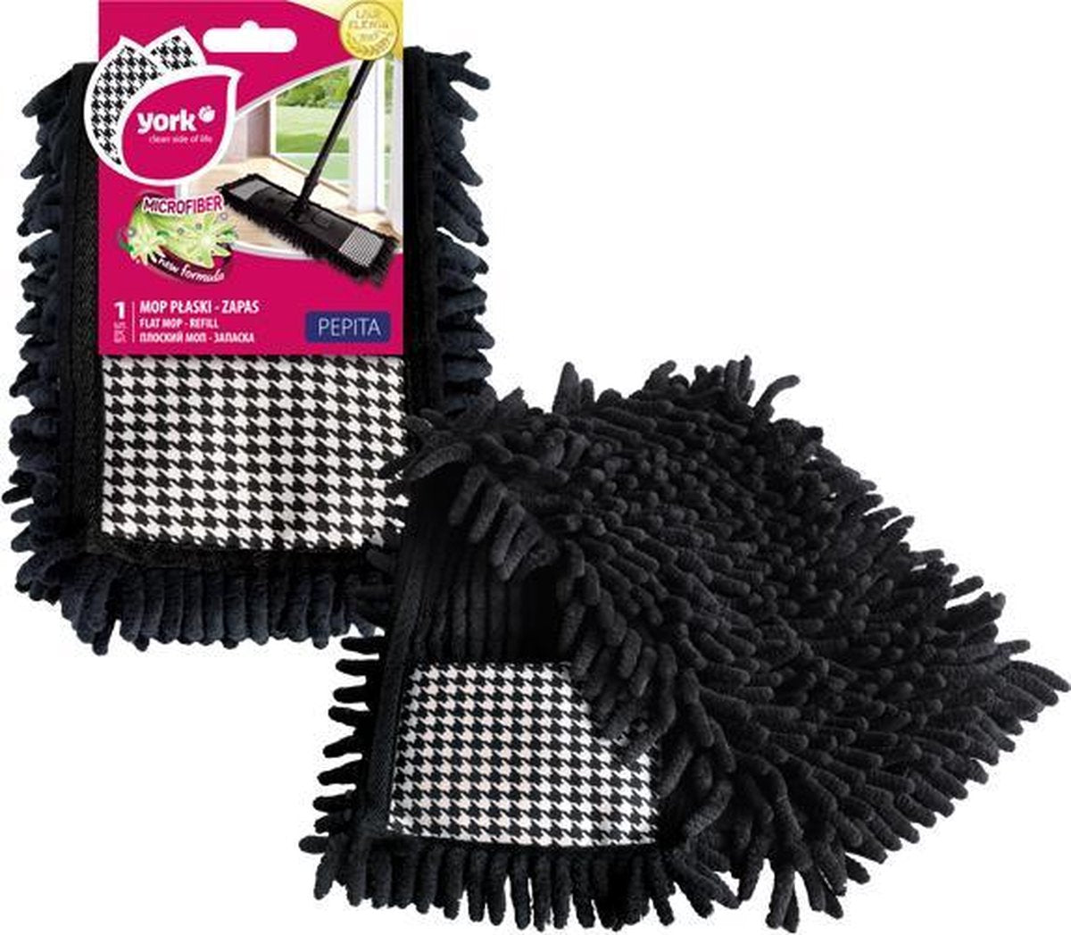 Platte mop York "PEPITA" - navulling