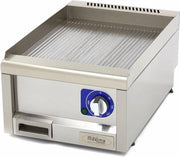 Grillplaat Gegroefd 40 x 60 cm - RVS - Thermostaat tot 300 Graden - met Lekbak - Professionele Elektrische Bakplaat - Maxima