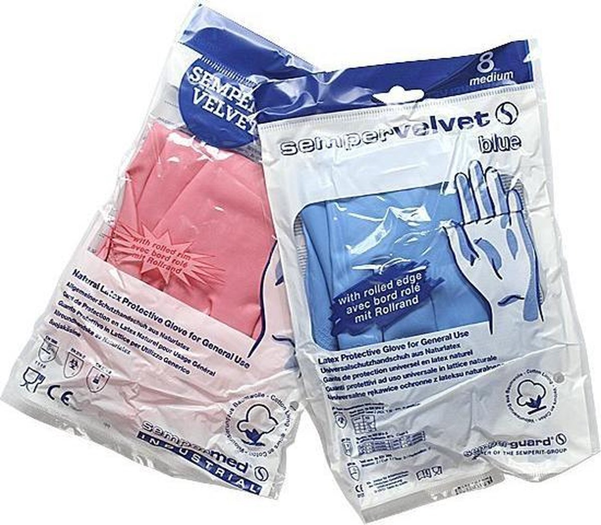 Latex huishoudhandschoen / blauw / M