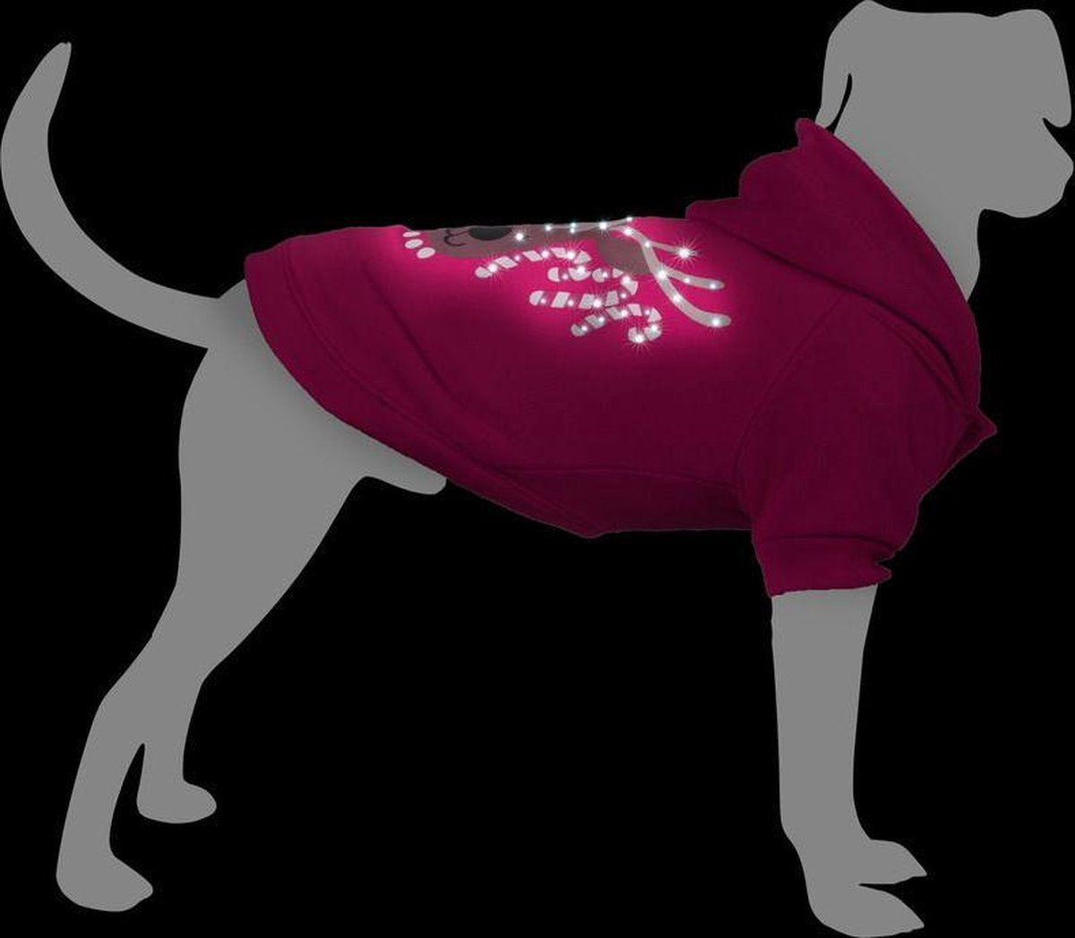 Dog pullover christmas red 45 cm 45cm