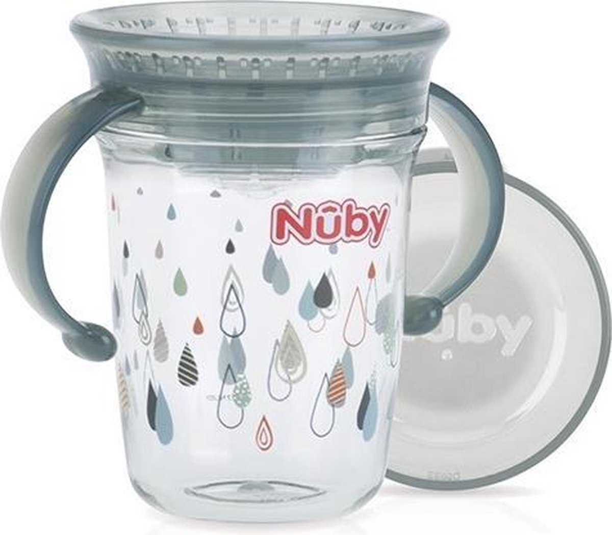 Nuby Wonder Cup Met Handvatten In Tritan 240ml Grijs 6m+