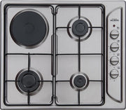 VALBERG BY ELECTRO DEPOT - TM 4 X EUT -  Combinatie Kookplaat (3x gas - 1x elektrisch ) - inox - inbouw