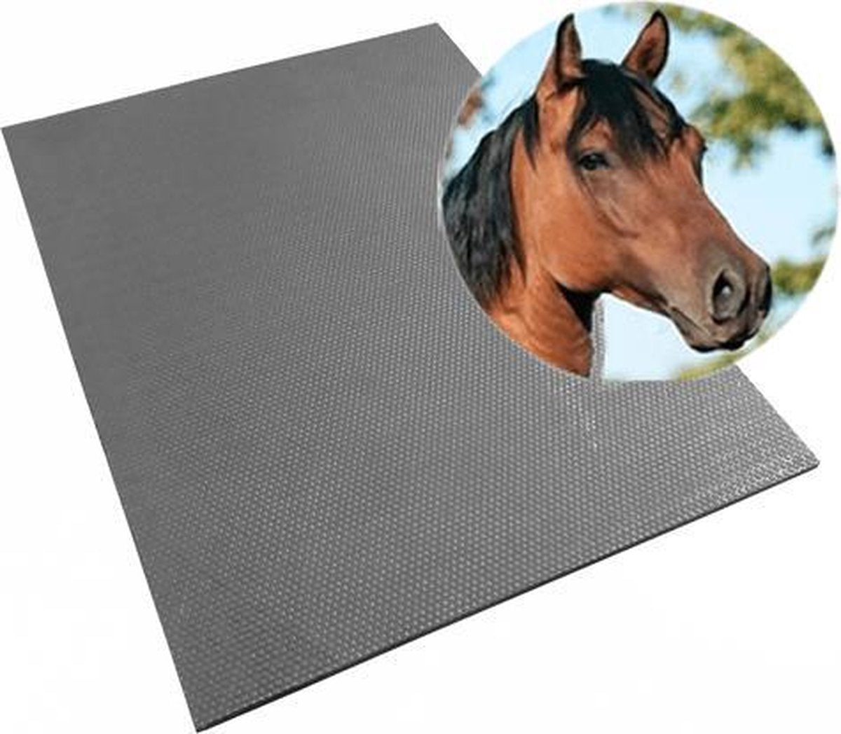 Stalmat 122 x 183 cm dikte 17 mm - Zwart - SBR rubber - antislip