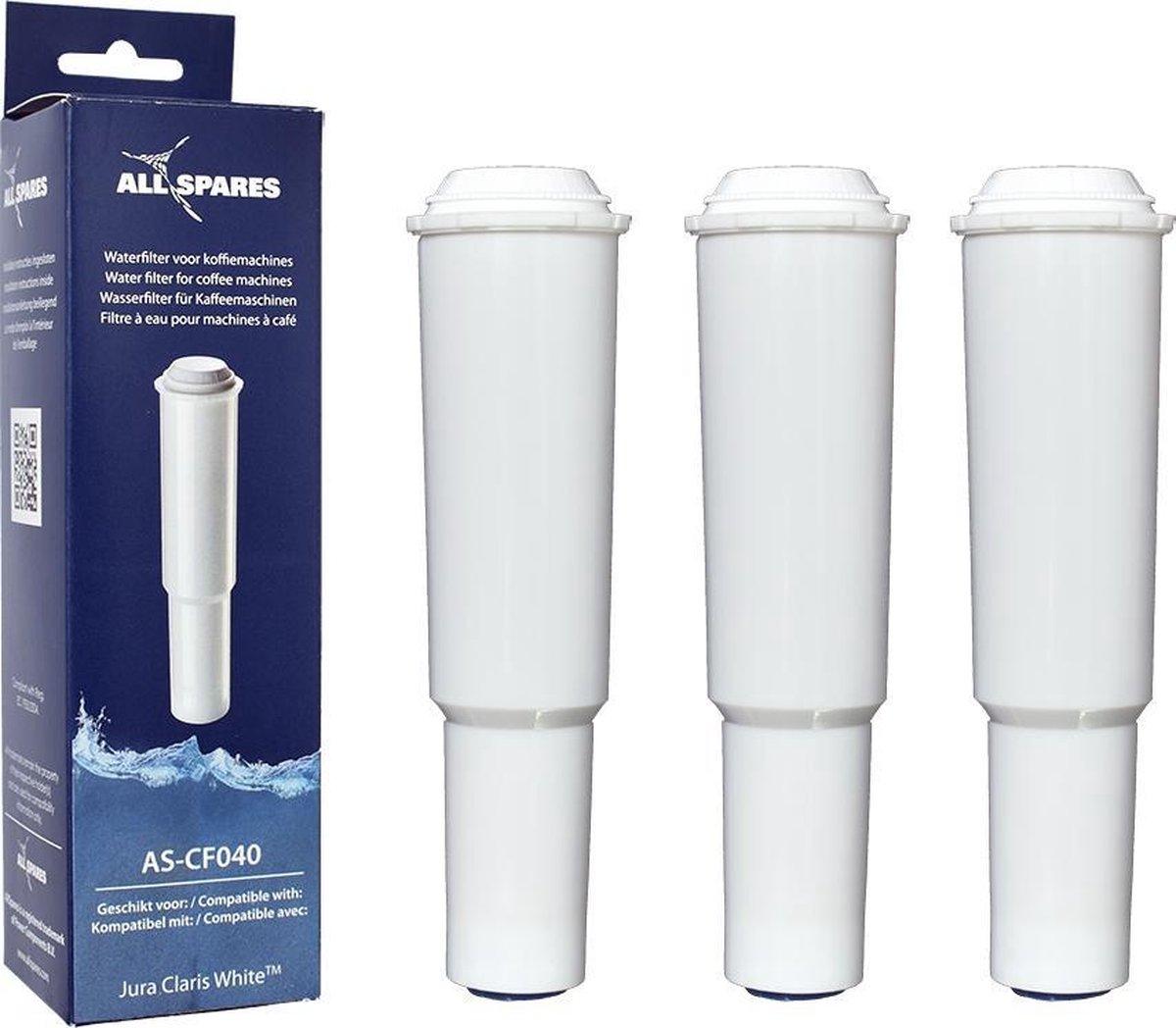 AllSpares Wasserfilter AS-CF040 fГјr Jura White