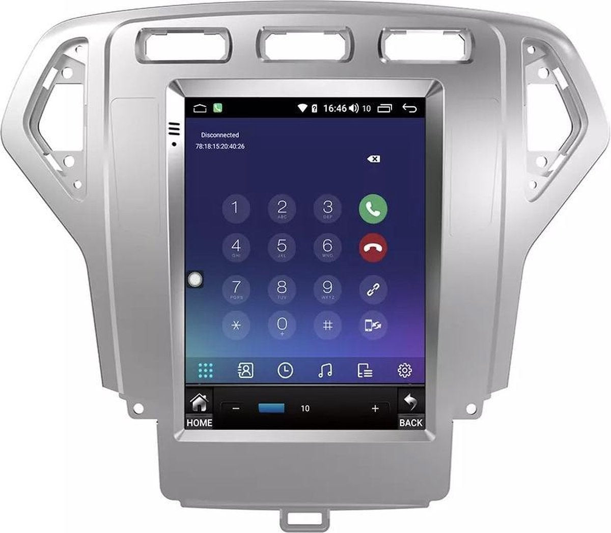Ford Mondeo 2006-2010 Android 9.0 navigatie en multimediasysteem Bluetooth USB WiFi 4+64GB ZILVER