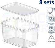 Pack-store.nl Plastic Bakjes - 150 Stuks - 1800ml - Transparant