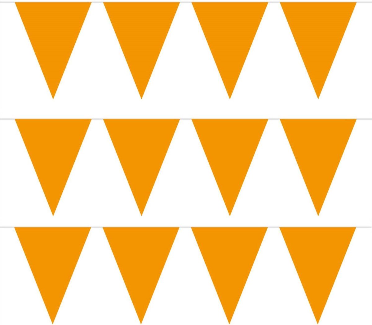 Pakket van 8x stuks oranje vlaggenlijnen slinger 5 meter - EK/WK - Koningsdag oranje supporter artikelen