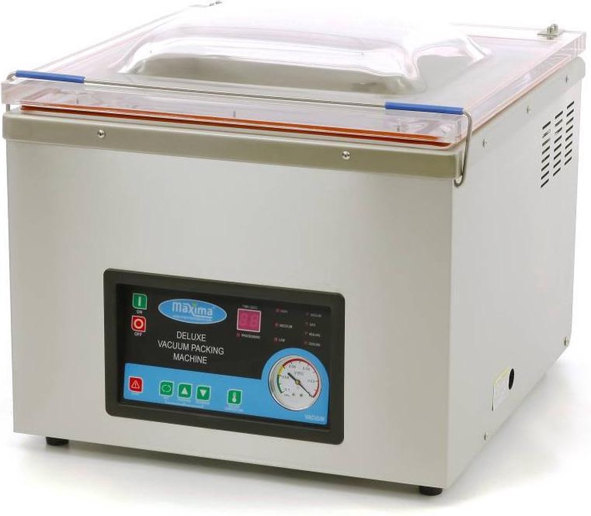 Vacuummachine - 440 mm Sealbalk - RVS - Volledig Instelbaar - Kamer: B460 x D460 x H220 - Tafelmodel - Vacumeermachine / Verpakkingsmachine - Maxima