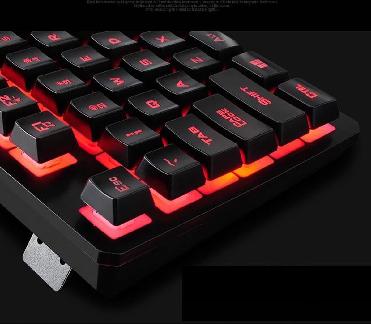 Gaming Keyboard - Muis Sets K13 USB Bedraad - Rood LED Backlit Multimedia Ergonomisch Gamer Toetsenbord + 2400 DPI 4 Knoppen - Optical Game 4D Muis + Muismat voor PC Laptop