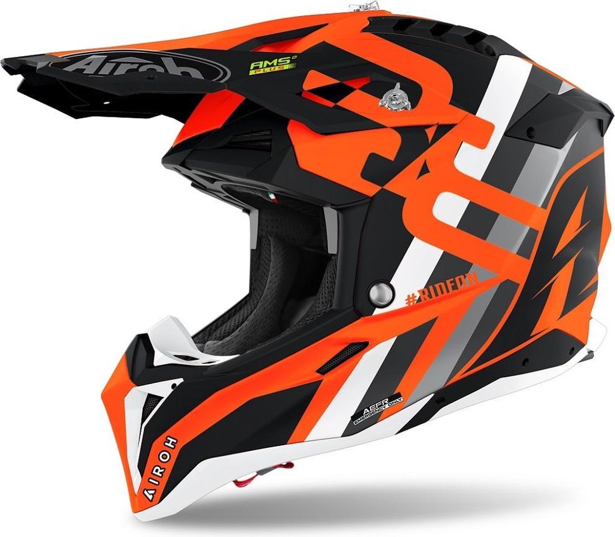 Airoh Aviator 3 AMS² Rainbow Mat Oranje