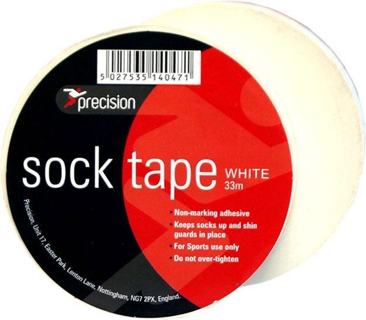 Precision Sokkentape 33 M X 19 Mm Pvc Wit 10 Stuks