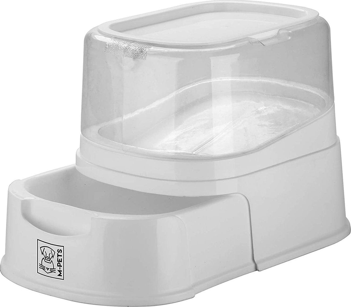 M-pets Voerautomaat Lena 23 X 19 Cm 2 Liter Wit/transparant