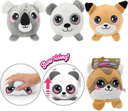 Squeezy - squishy - Squeezamals - pluche knuffel - 15 cm - 4 verschillende