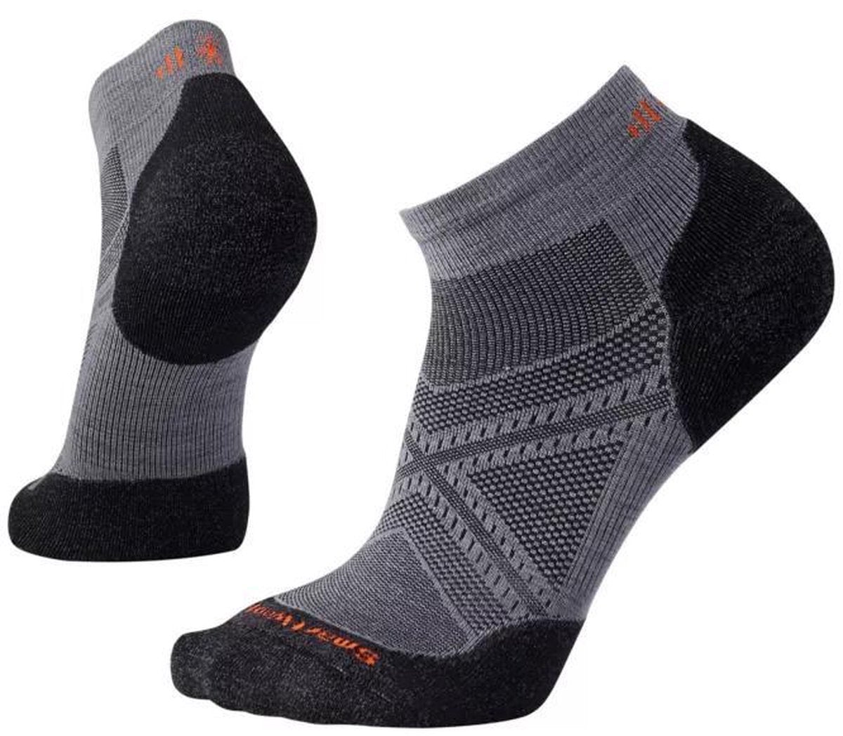 Smartwool PhD Run Light Elite Low Cut Hardloopsokken Graphite Heren