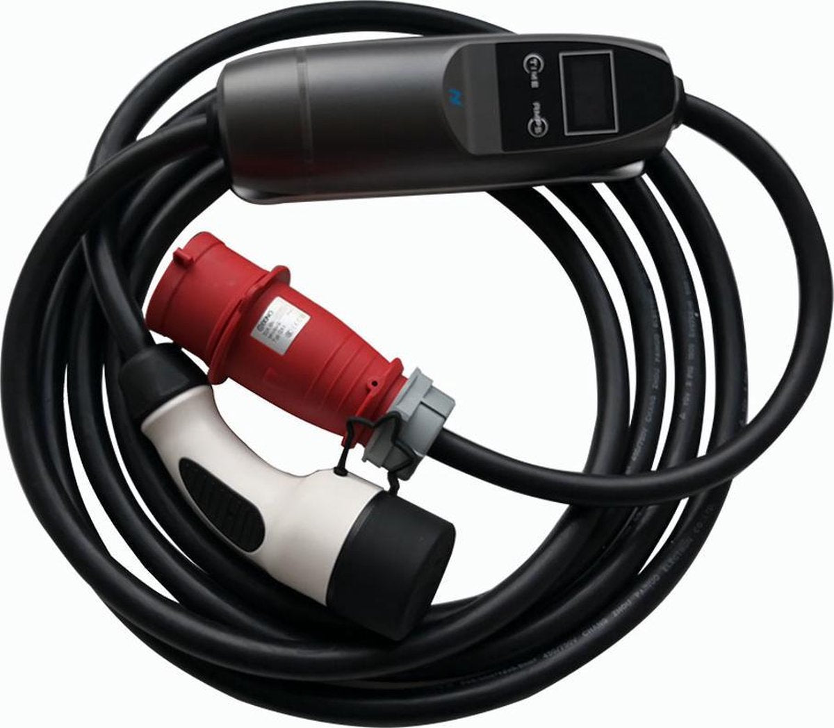 Khons Type 2 Portable Laadpunt met Rode CEE - 16A 3 fase 3 fase 16A