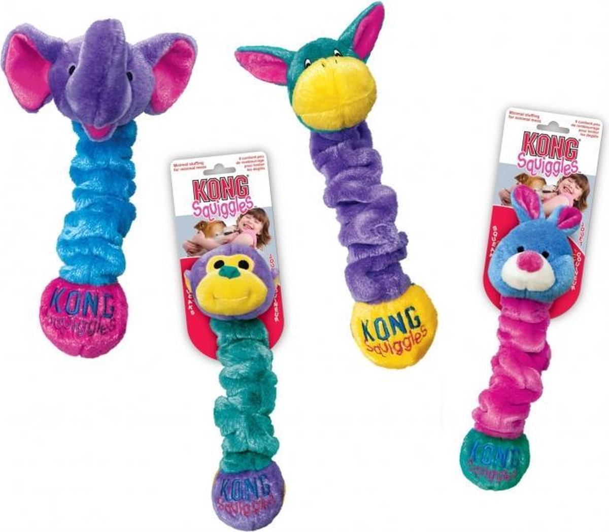 Kong Squiggles - Hondenspeelgoed - Assorti - S - 23 cm