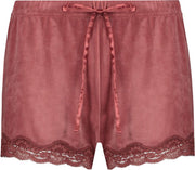 Hunkemöller Short Velours Scallop Lace - Maat XL
