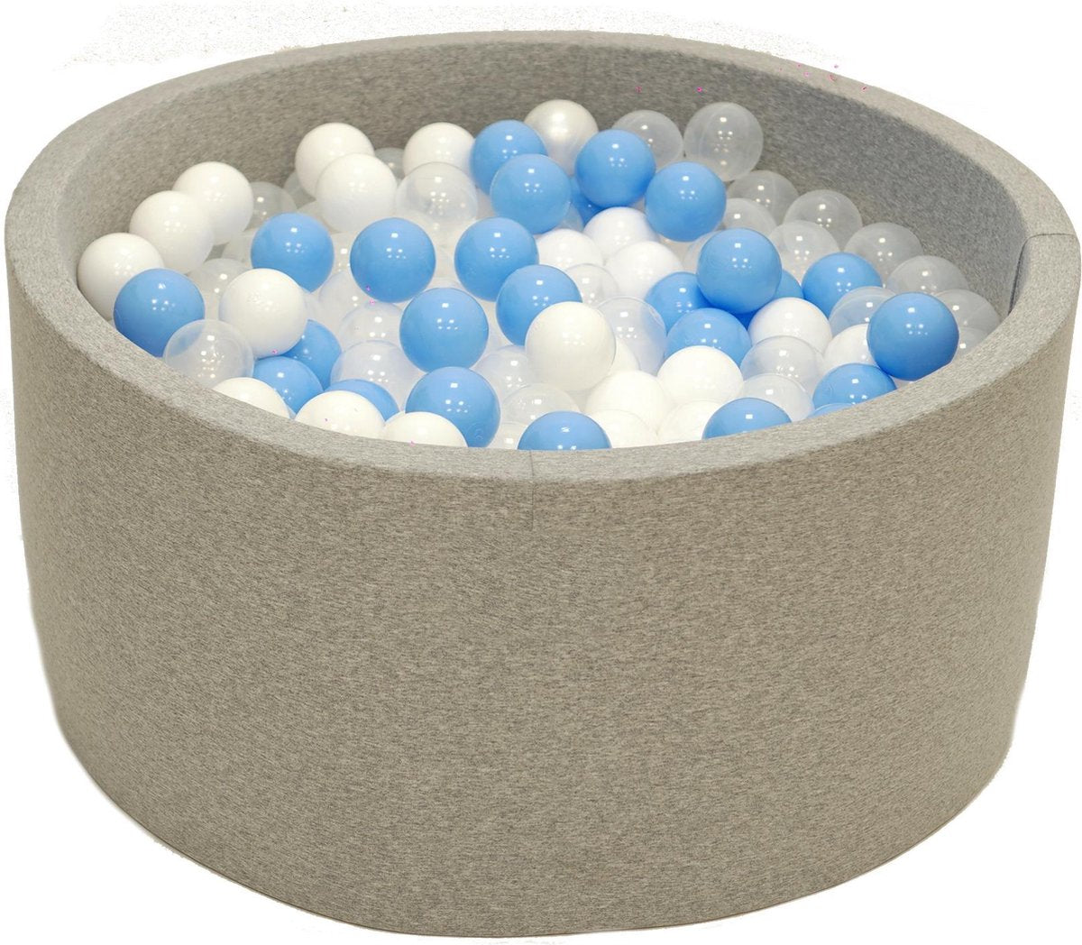 Ballenbak Grijs 90x40 met 250 ballen Babyblauw