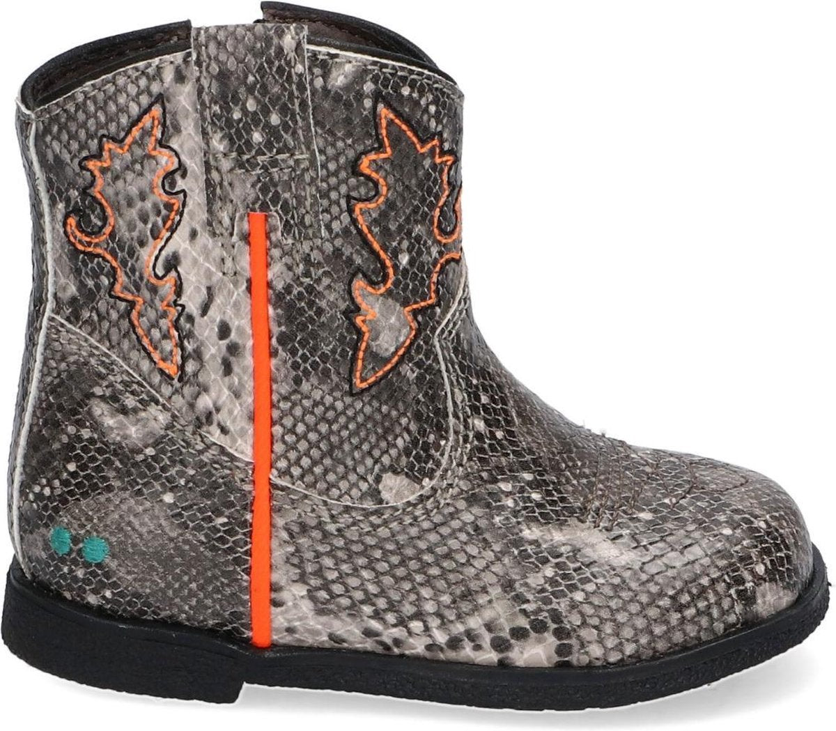 Bunnies JR 220655-703 Meisjes Cowboy Boots - Grijs - Leer - Ritssluiting