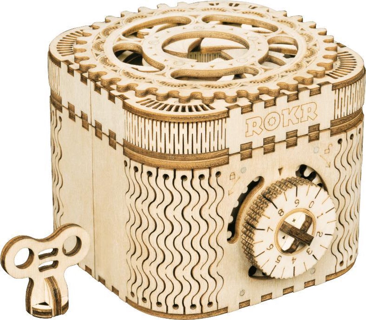 Houten 3D puzzel voor volwassenen | Schatkist | Mechanisch | Vrije tijd | Puzzelen | Robotime | Model bouwpakket