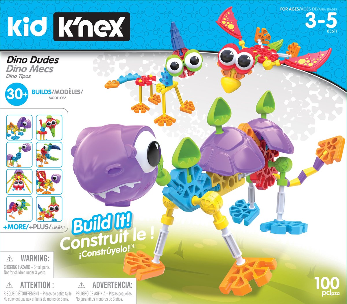 Kid K'NEX - Dino Dudes - Bouwset - 100 onderdelen