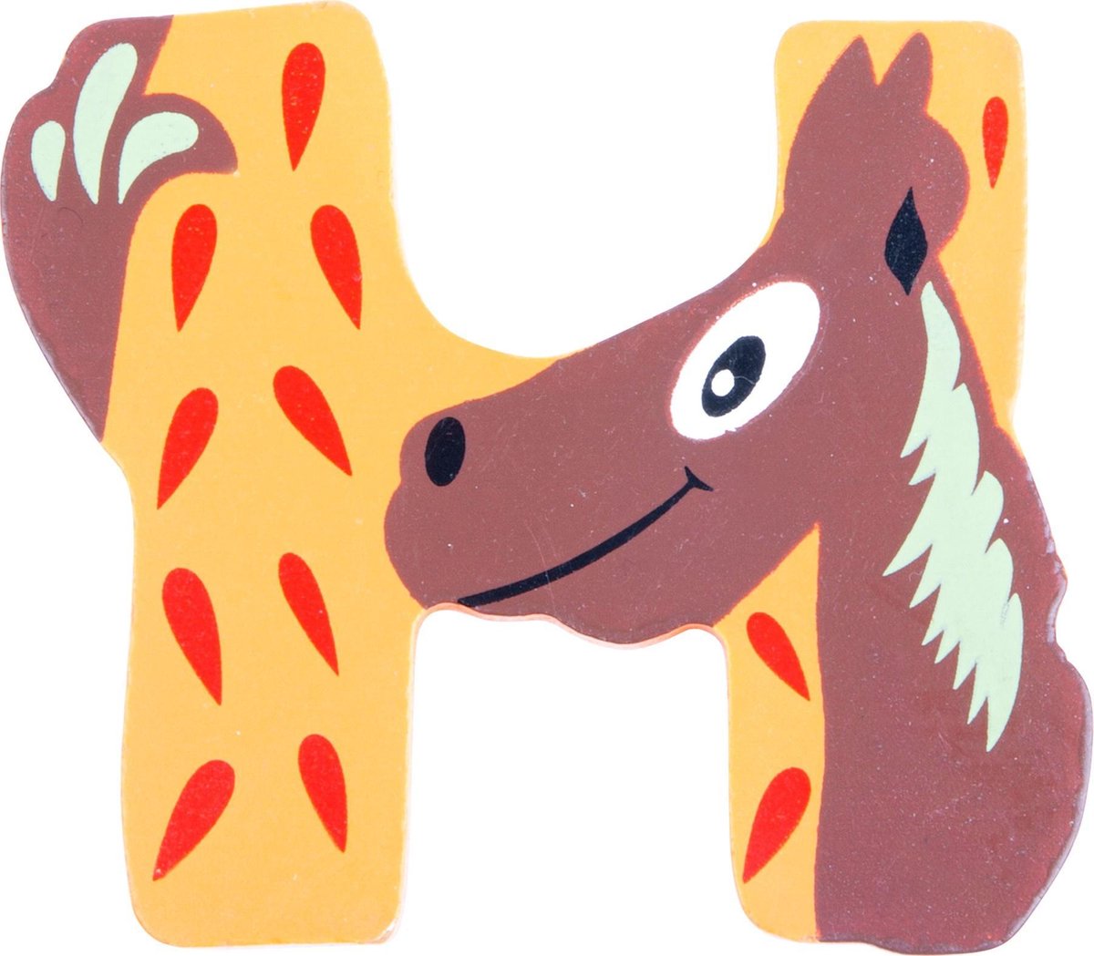 Small Foot Alfabet Dieren Letter H Hout 8 Cm