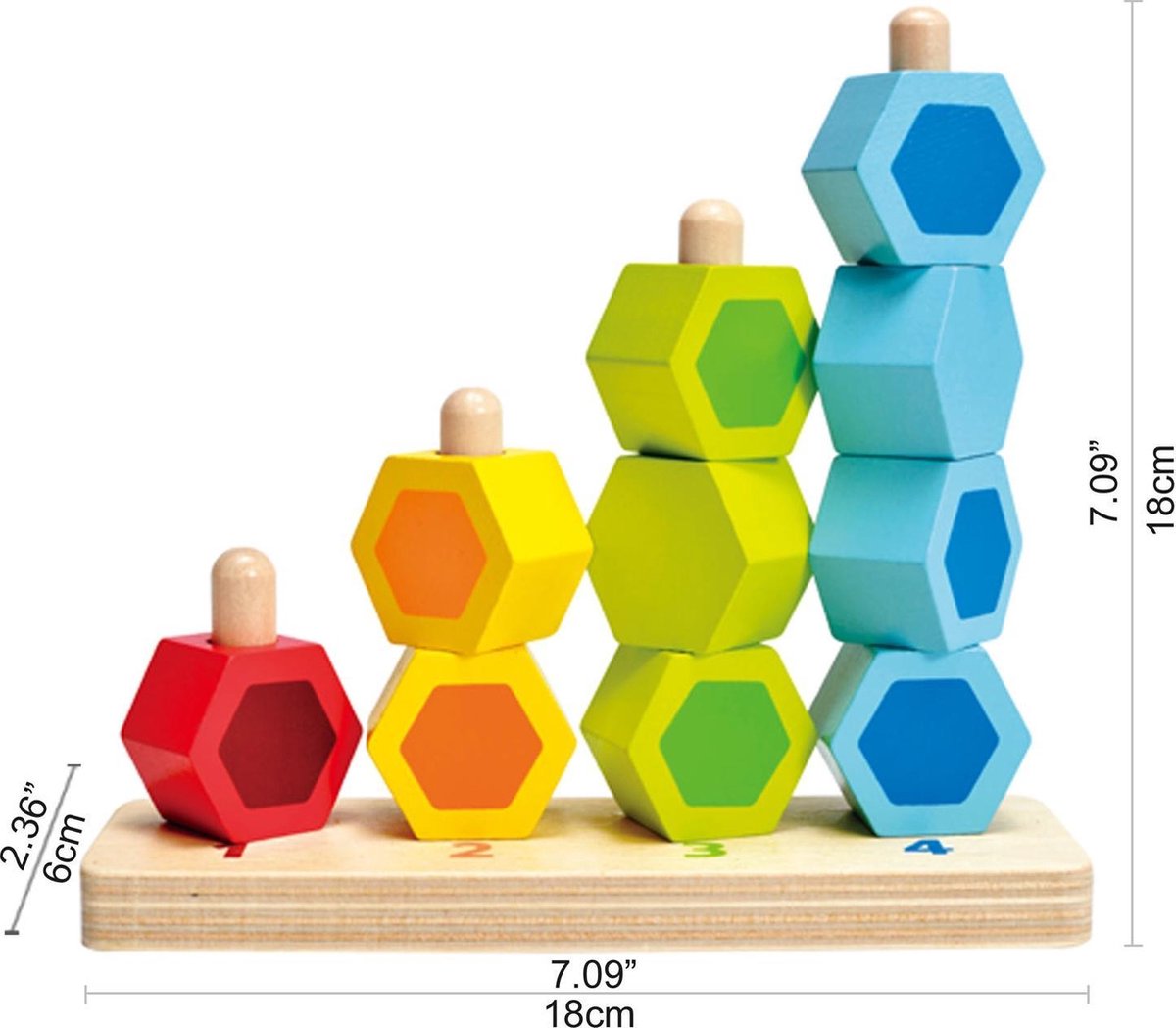 Hape Houten Tel- En Stapelspel 18 Cm
