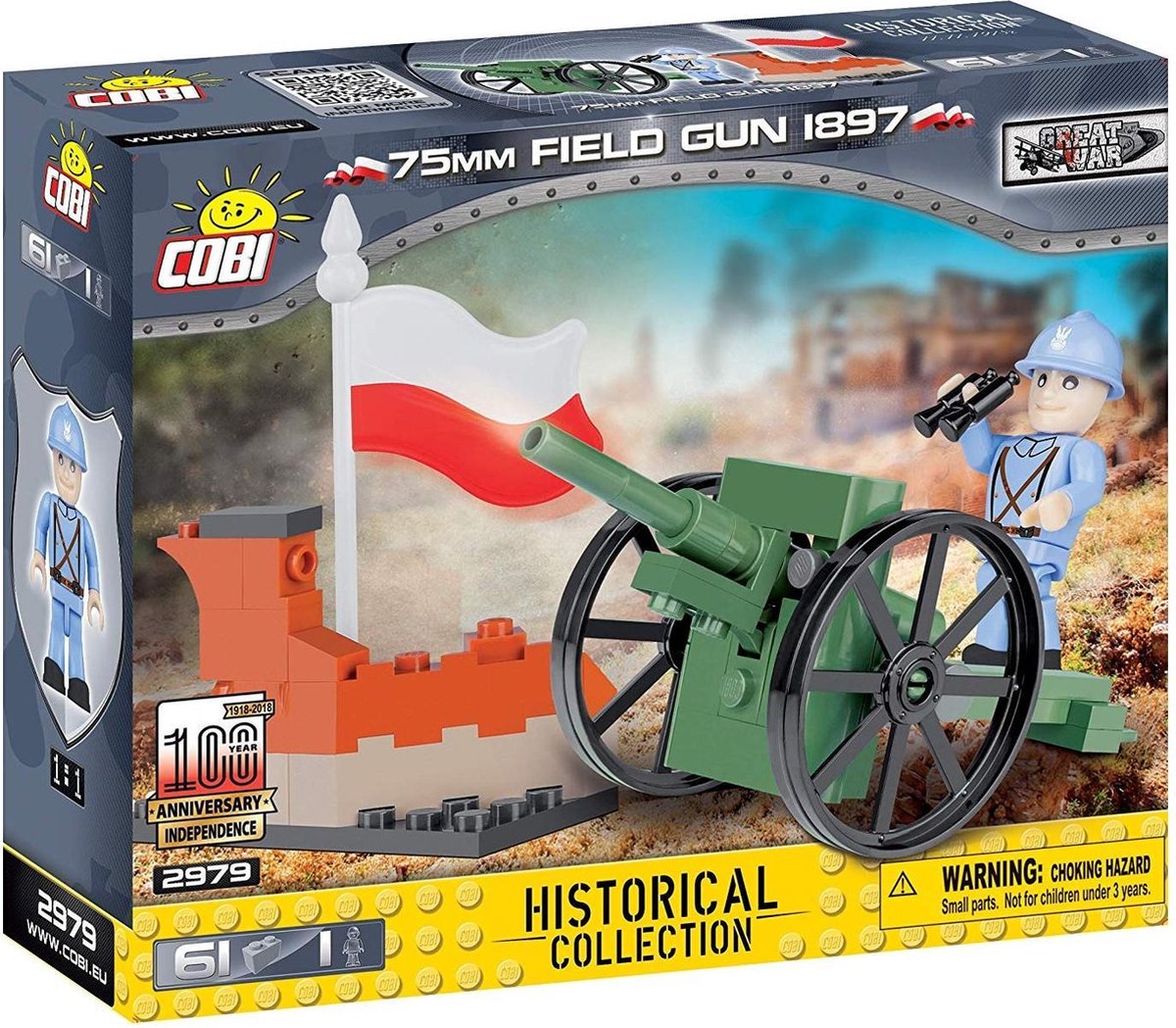 Cobi 61 Pcs Small Army /2979/ 75Mm Field Gun 1897