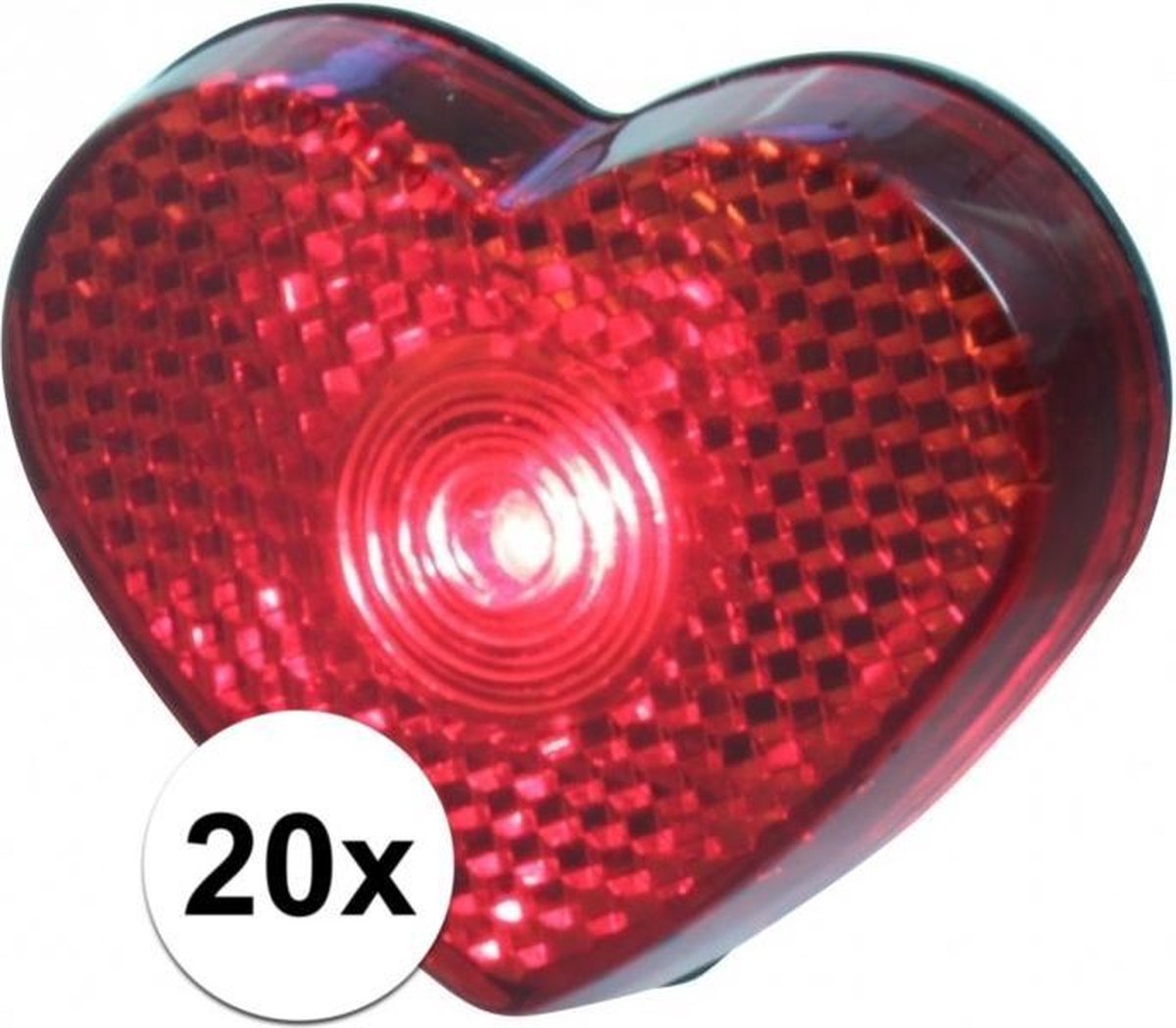 20x LED hartjes lampjes op clip 5 cm