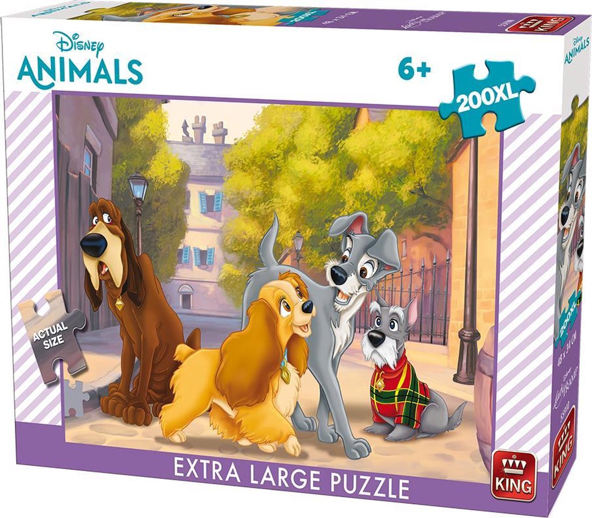 Disney 200 Stukjes XL Puzzel Lady en de Vagebond - King - 48 x 34 cm