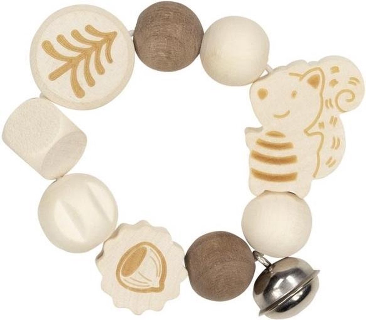 Heimess Bijtring Eekhoorn Junior 8 Cm Hout Beige/bruin