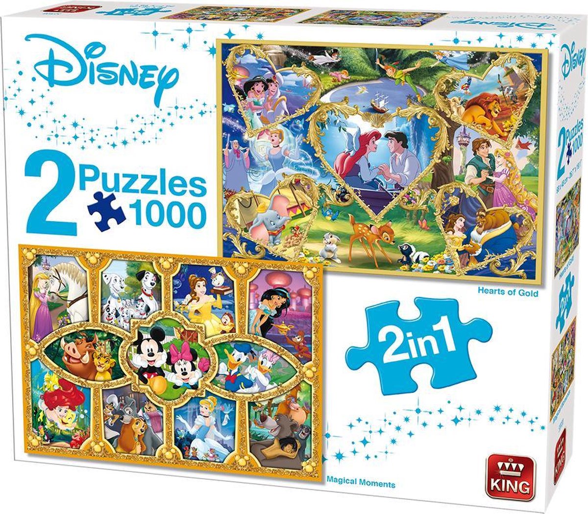 Disney Puzzel 2 x 1000 Stukjes - Hearts of Gold  & Magical Moments