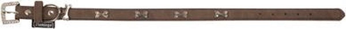 Collar croco brown 40cm 20mm artificial leather