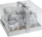 Gamberritos babydeken en beer 110 cm polyester grijs 2-delig - Kraam cadeau - dekentje - beertje - baby - baby deken - kids - kinderen
