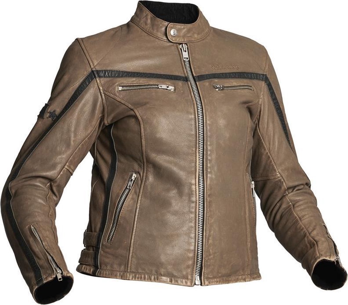 Halvarssons leren motorjack 310 Lady zwart/bruin 36