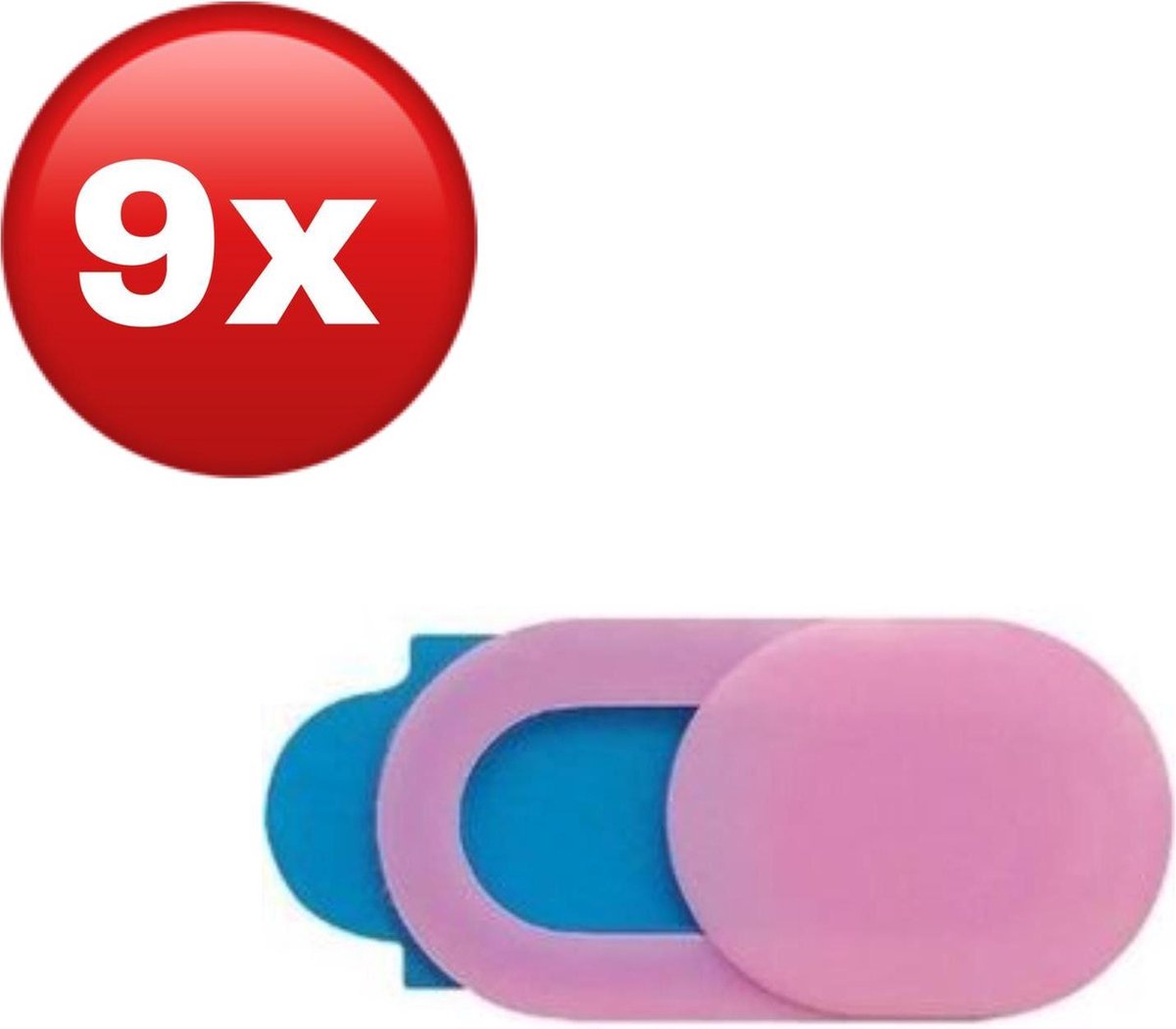 9 stuks - Webcam cover - Camera schuifje - Privacy - Cover - Schuifje - Roze