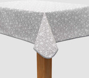 MixMamas Tafelzeil 140 x 200 cm - Bloemetjes Grijs/Wit