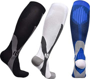Compressie sokken voor hardlopen en reizen - Compressiekousen zwart heren en dames maat M (36-41)