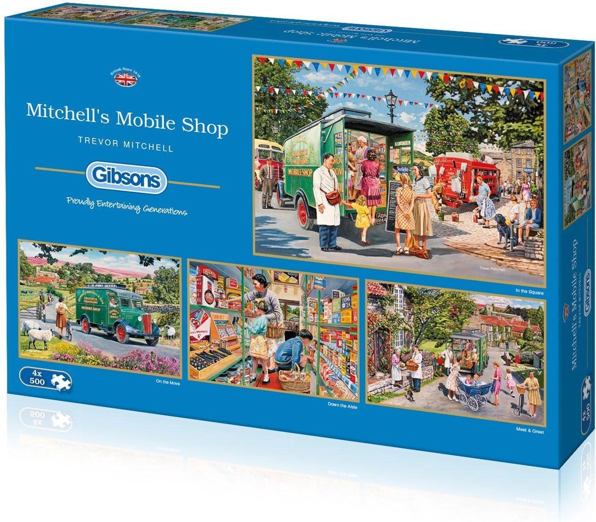 Gibsons puzzel Mitchell's Mobile Shop - 4 x 500 stukjes