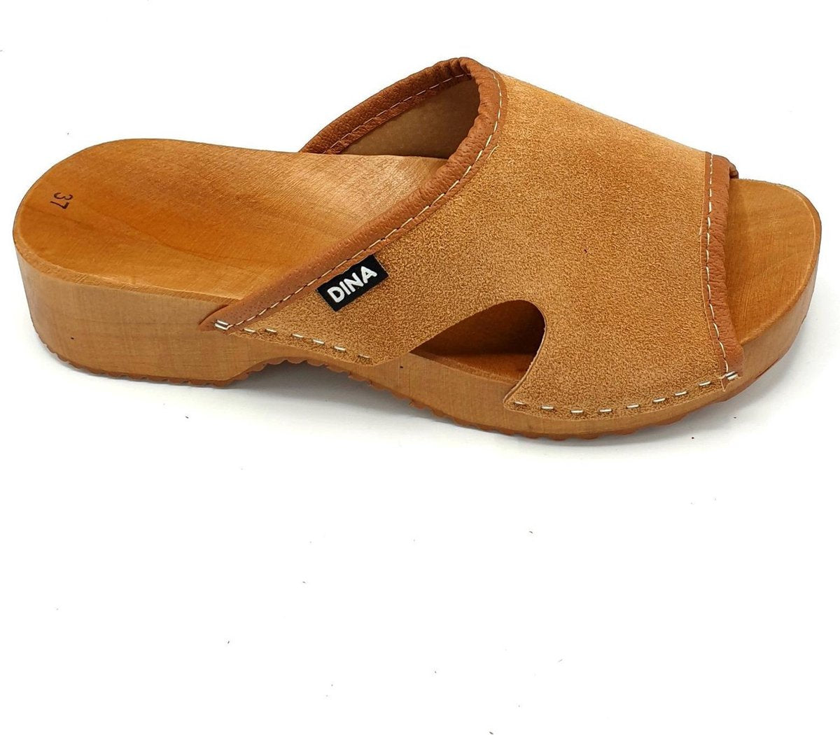Dina Sandal Beige Suede in Swing Vintage Jaren 50 Stijl