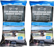 Autodoekjes - Vochtige schoonmaakdoekjes voor ramen en spiegels van de auto - 80 doekjes