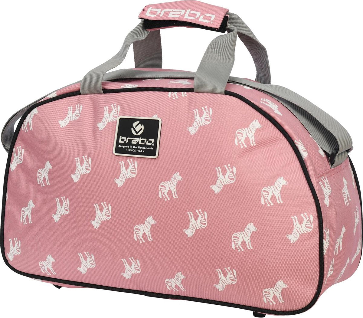 Brabo - BB5450 Shoulderbag Zebra Soft Pink - Pink - Vrouwen - Maat
