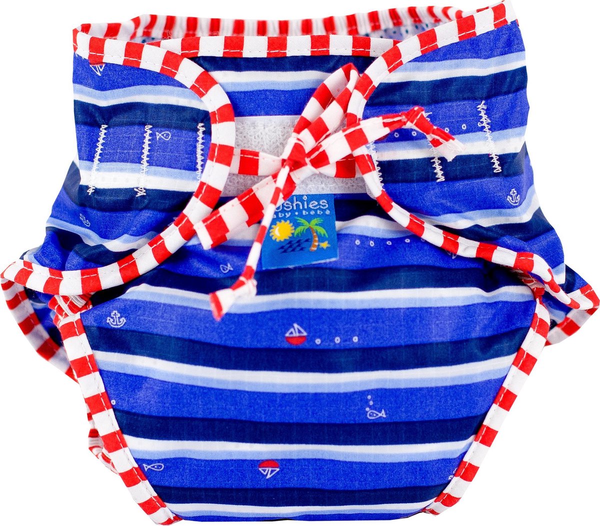Kushies - luier -  wasbare zwemluier - zwembroekje - maat 3+ - 6/11 kg - Blauw - Ahoy