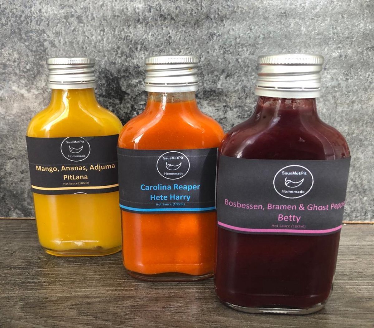 Hot Sauce Giftset - Set van 3 | Carolina Reaper