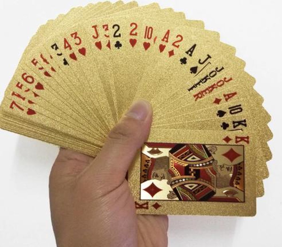 Luxe Gouden Speelkaarten - Poker Kaarten - Set Kaartspel - Plastic Playing Cards - Geplastificeerd