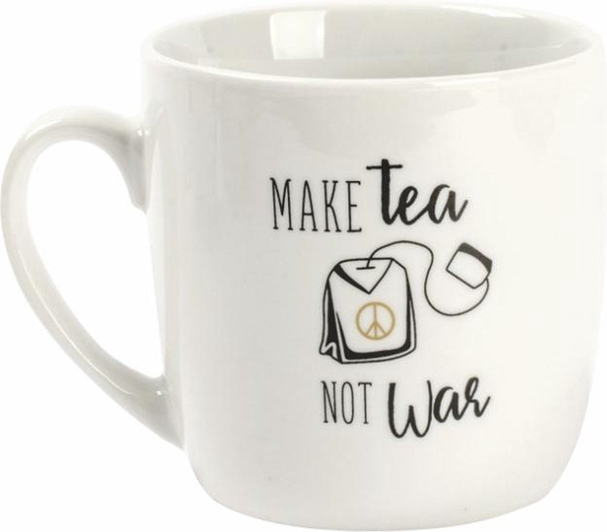 Dresz Mok Make Tea Not War Keramiek 350 Ml Wit