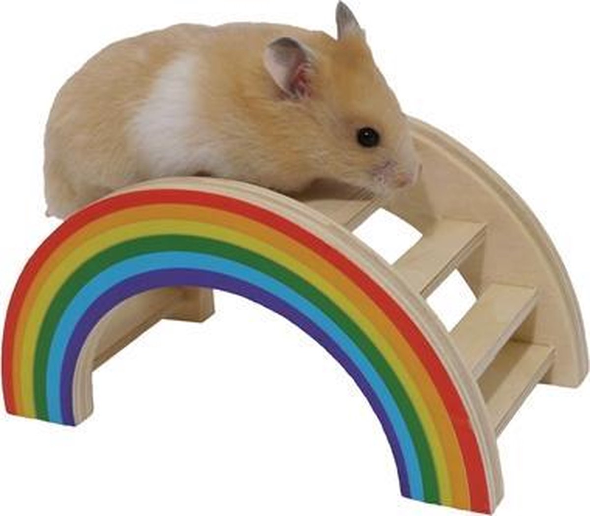 Regenboog speelbrug - 14x8x7 cm - 1 stuks