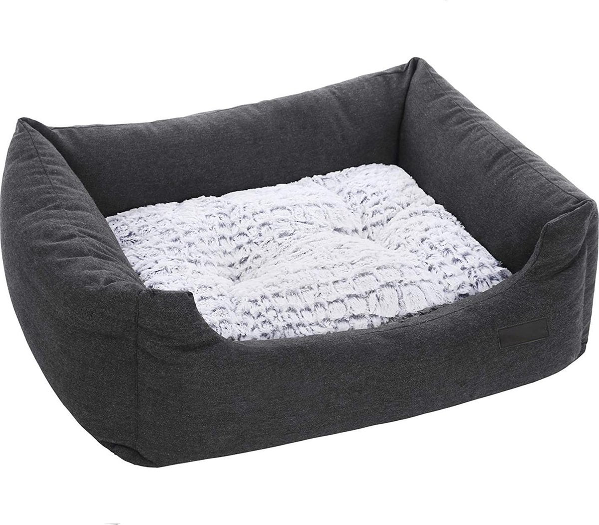 Sefaras Deluxe Hondenmand - Afneembare kussen - 75 x 60 cm - L - Zwart